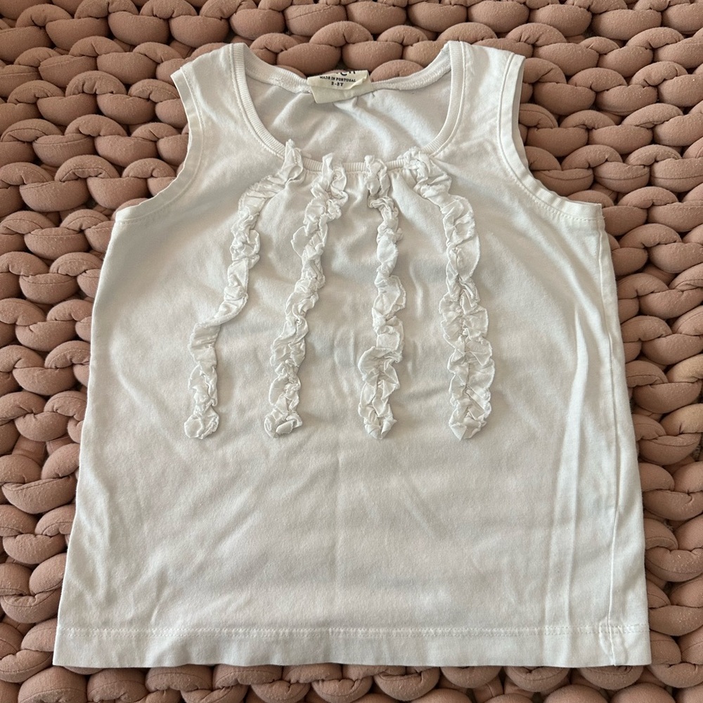 Mini Boden ruffle tank size 2-3Y